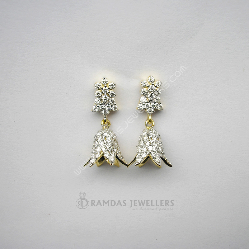 American Diamond Embellished Round Stud Earrings | M101-SBD23-22 | Cilory .com